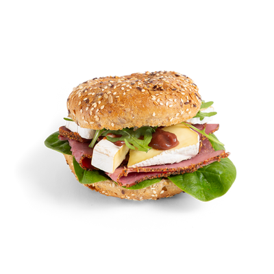 Breseola marhasonkás, brie sajtos Bagel - 2db