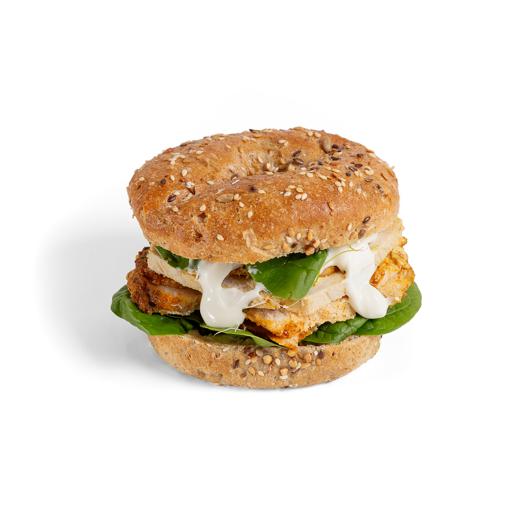 Szarvasgombás-Sültcsirkés Bagel