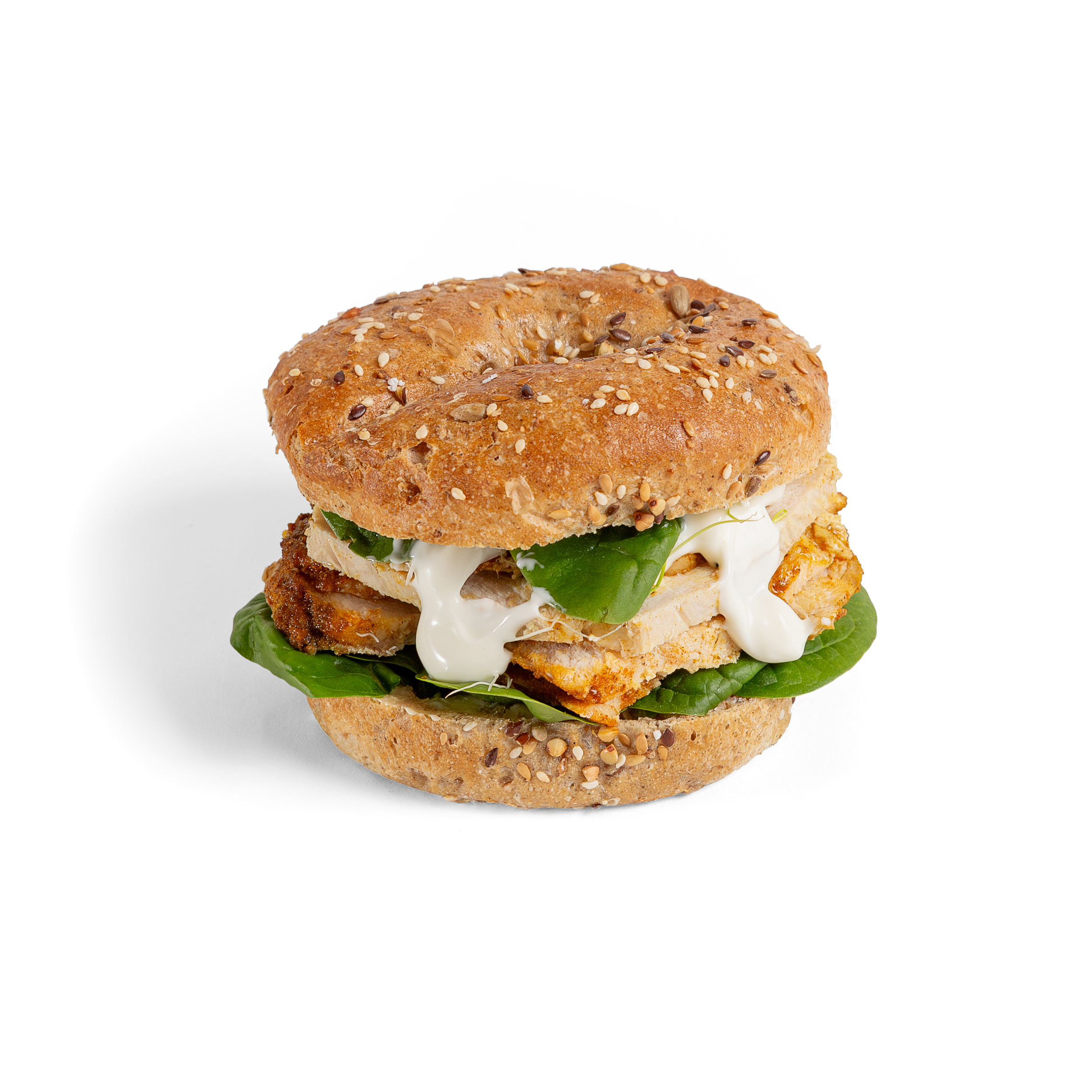 Szarvasgombás-Sültcsirkés Bagel