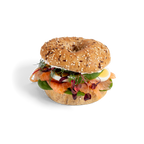 Füstölt lazacos, kapros sajtkrémes Bagel Box - 6db