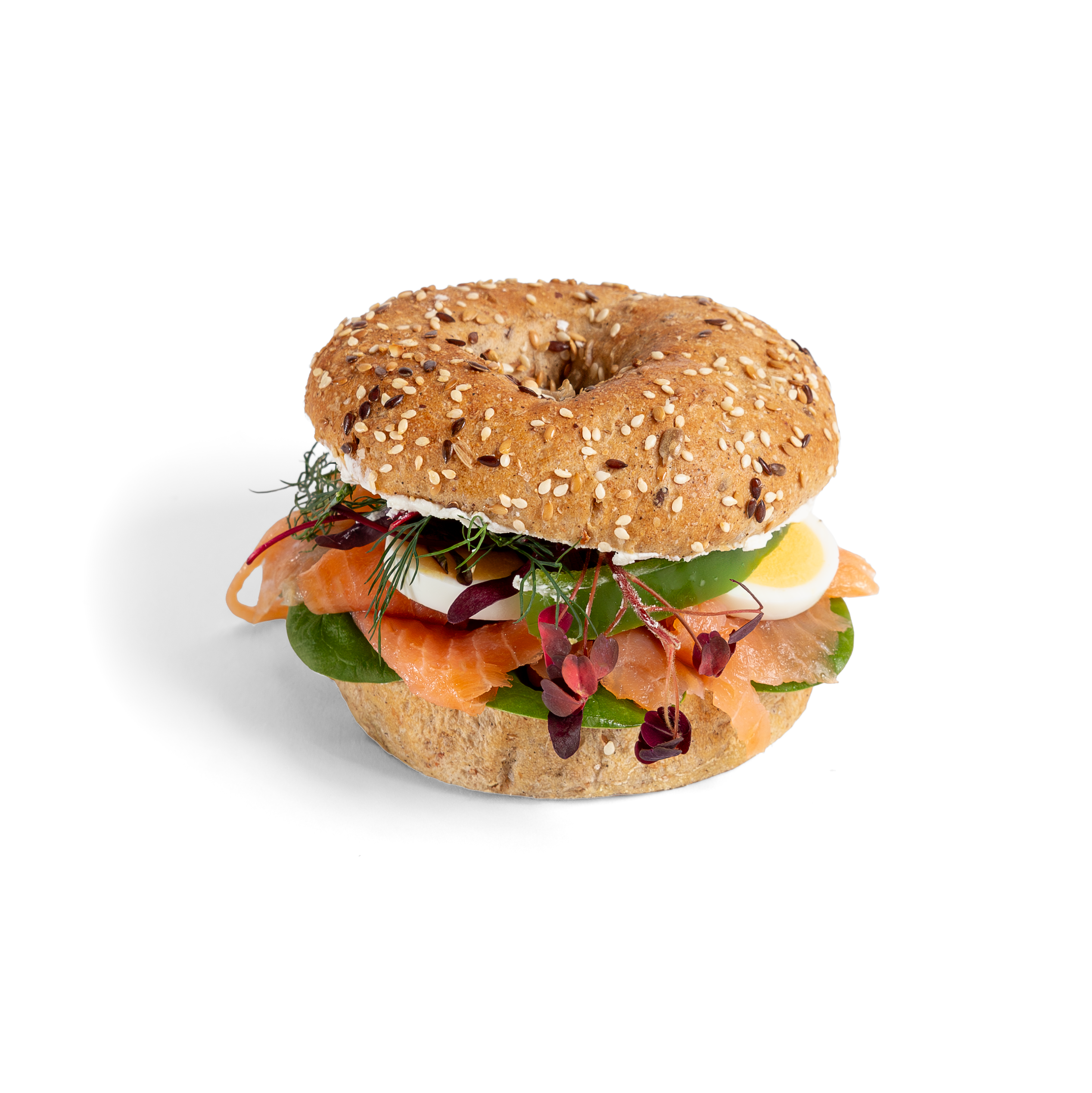 Füstölt lazacos, kapros sajtkrémes Bagel Box - 6db