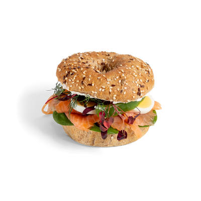 Füstölt lazacos, kapros sajtkrémes Bagel - 2db