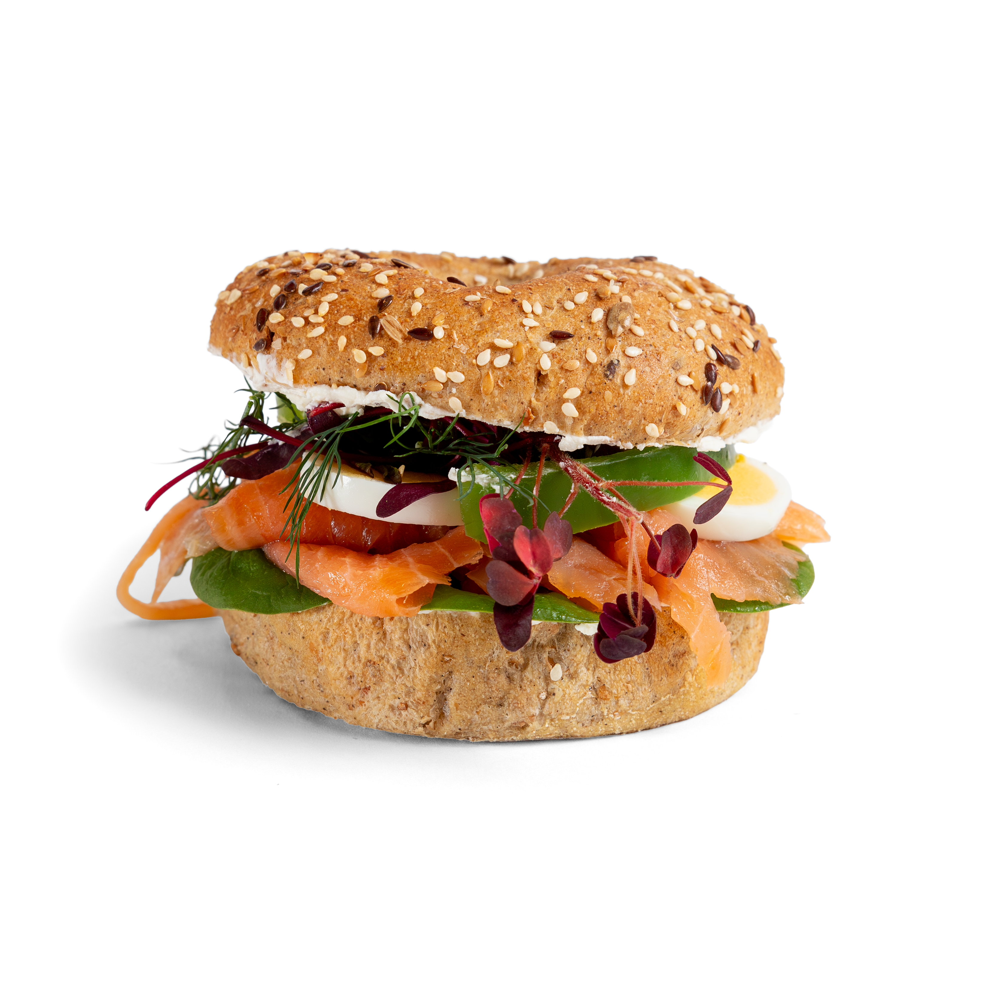 Füstölt lazacos, kapros sajtkrémes Bagel Box - 6db