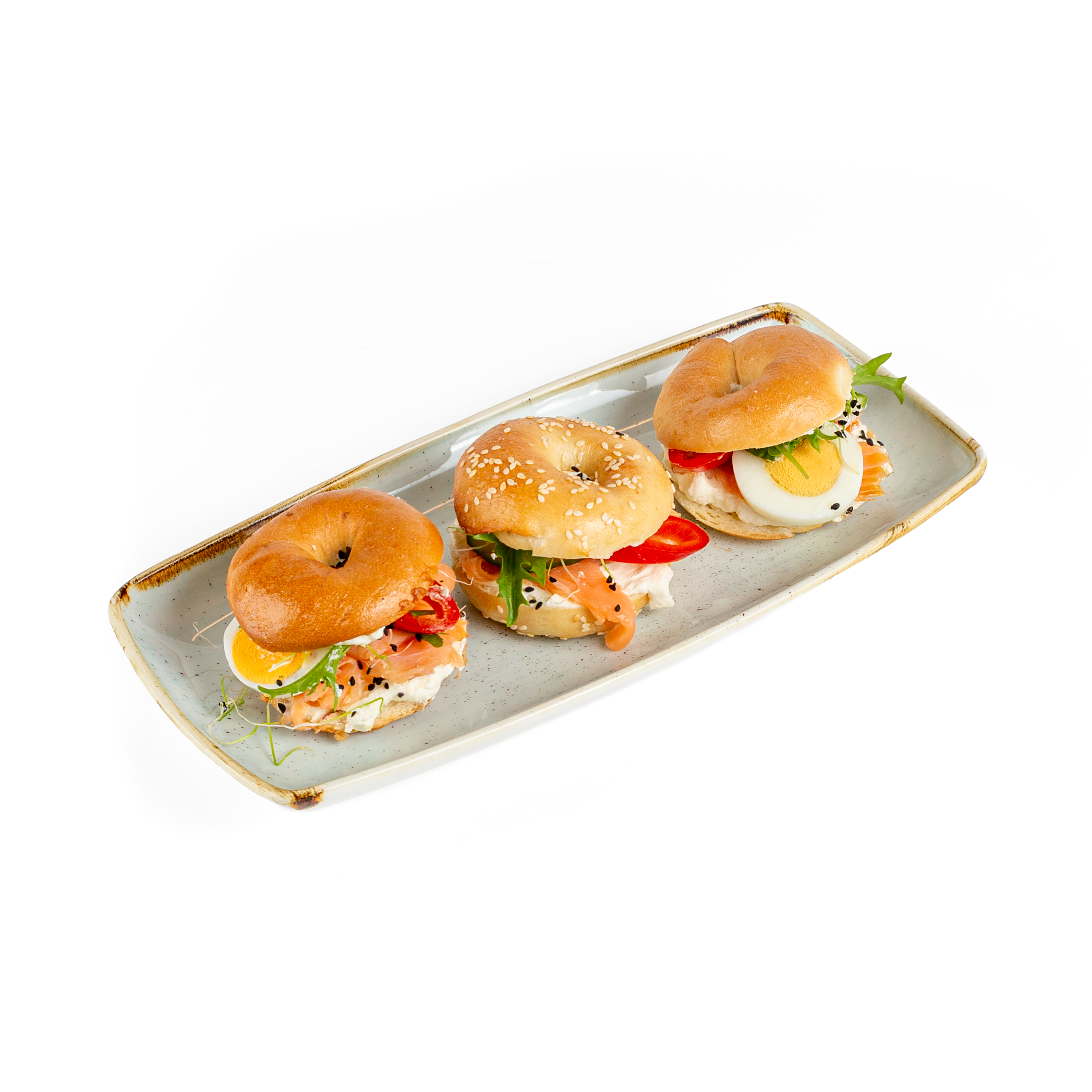 Füstölt lazacos-krémsajtos Mini Bagel - 15db