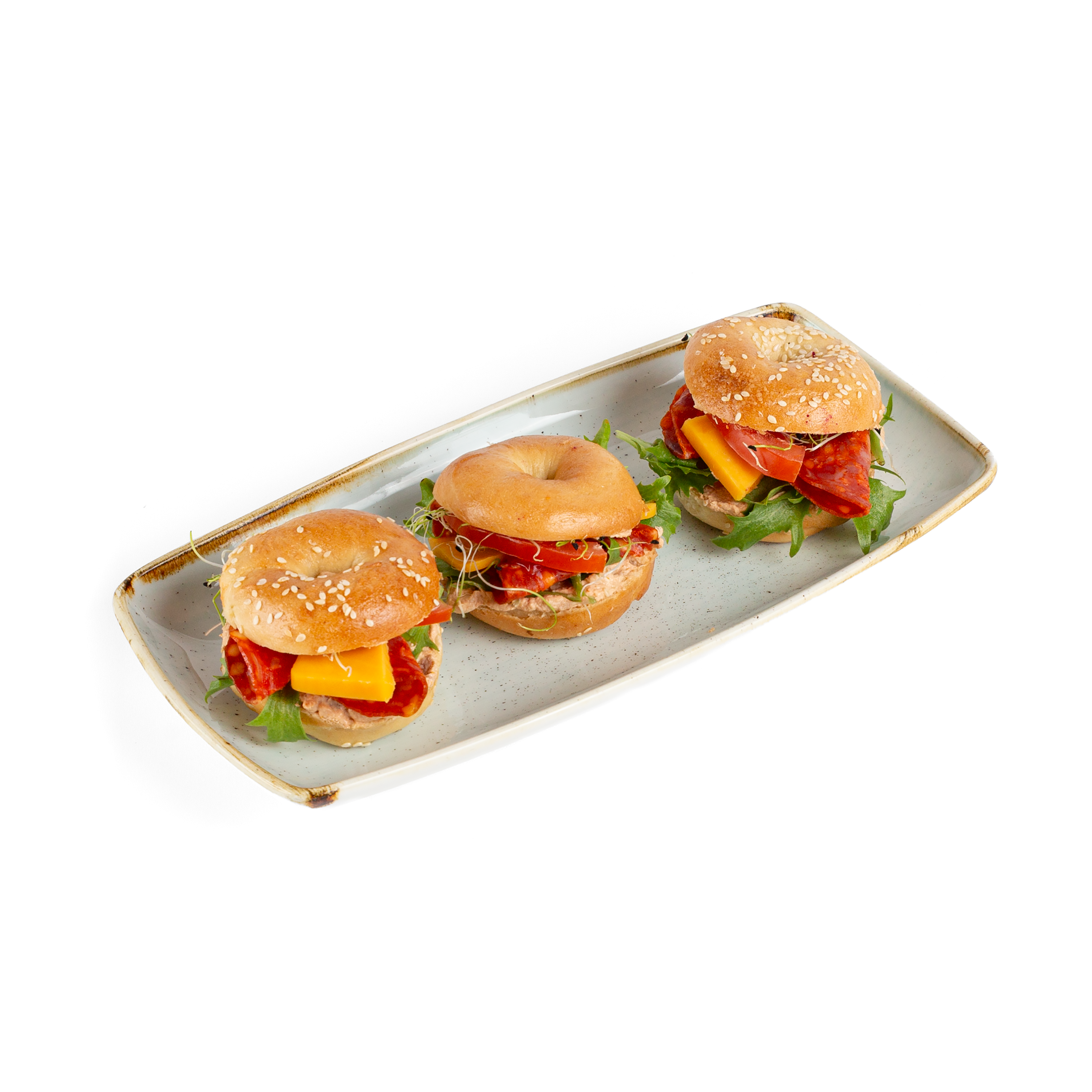 Chorizós-Fetás Mini Bagel - 15db