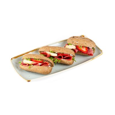 Csemege Szalámis-Brie Sajtos Mini Bagett